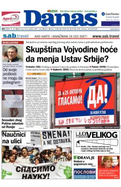 Danas - broj 5756, 3. jul 2013.
