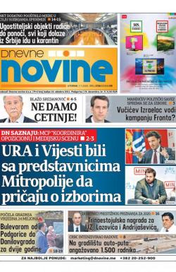 Dnevne novine - broj 2726, 7. jul 2020.
