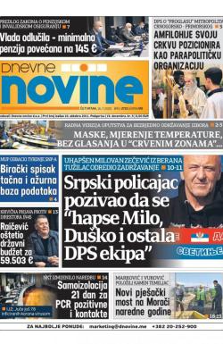 Dnevne novine - broj 2733, 16. jul 2020.