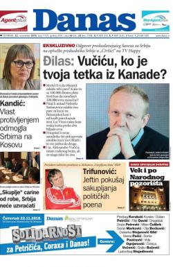 Danas - broj 7724, 22. nov 2018.