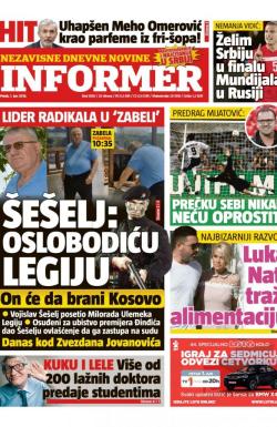 Informer - broj 1856, 1. jun 2018.