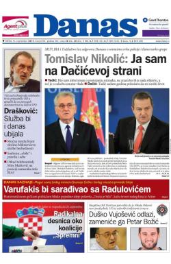 Danas - broj 6554, 9. sep 2015.