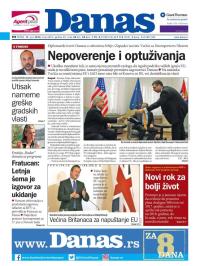 Danas - broj 6834, 15. jun 2016.