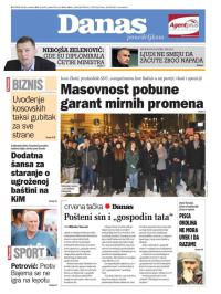 Danas - broj 8092, 25. nov 2019.