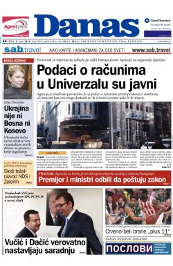 Danas - broj 6036, 9. apr 2014.