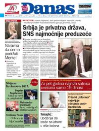Danas - broj 7274, 29. avg 2017.