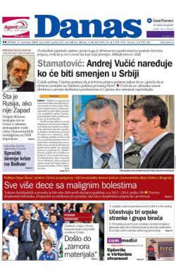Danas - broj 6609, 3. nov 2015.
