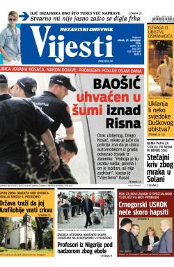 Vijesti - broj 5924, 23. sep 2014.