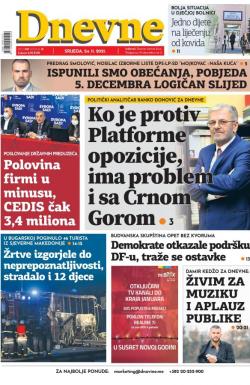 Dnevne novine - broj 3158, 24. nov 2021.