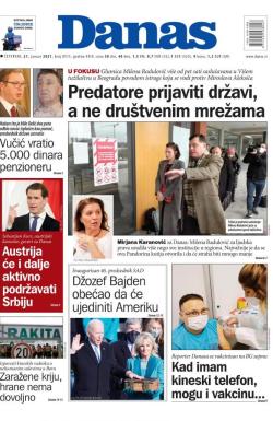 Danas - broj 8515, 21. jan 2021.