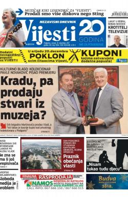 Vijesti - broj 7094, 19. dec 2017.