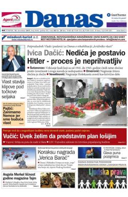 Danas - broj 6646, 10. dec 2015.