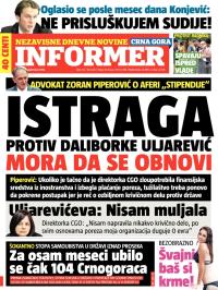 Informer CG - broj 722, 16. sep 2014.