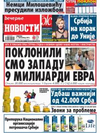 Večernje novosti - broj 1017, 1. sep 2013.