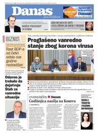 Danas - broj 8204, 16. mar 2020.