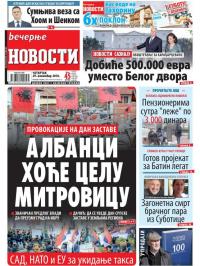 Večernje novosti - broj 3164, 29. nov 2018.