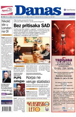 Danas - broj 5398, 10. jul 2012.