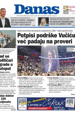 Danas - broj 9482, 12. dec 2023.