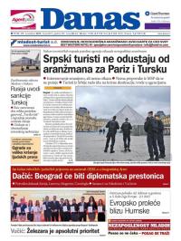 Danas - broj 6633, 27. nov 2015.