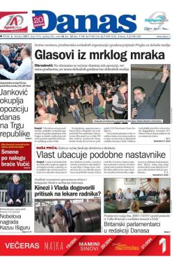 Danas - broj 7312, 6. okt 2017.