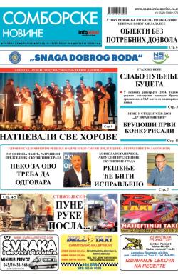 Somborske novine - broj 3143, 19. sep 2014.