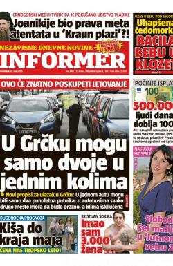 Informer - broj 2457, 24. maj 2020.