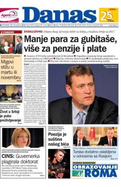 Danas - broj 7024, 22. dec 2016.