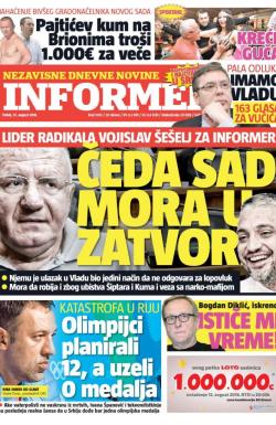 Informer - broj 1305, 12. avg 2016.
