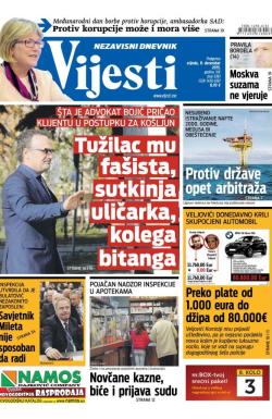 Vijesti - broj 6361, 9. dec 2015.