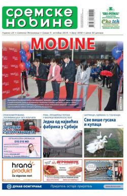 Sremske Novine - broj 3058, 9. okt 2019.