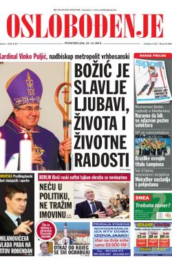 Oslobođenje - broj 24.083, 23. dec 2013.