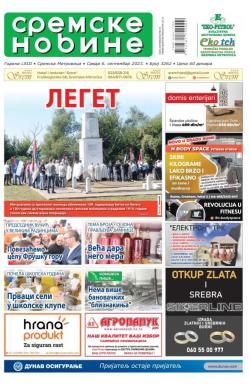 Sremske Novine - broj 3262, 6. sep 2023.