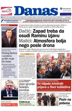 Danas - broj 6253, 12. nov 2014.