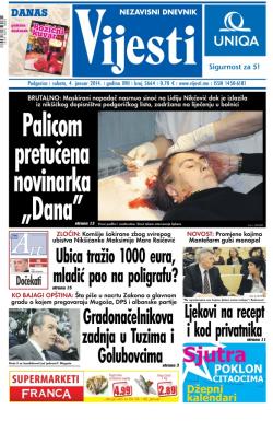 Vijesti - broj 5664, 4. jan 2014.