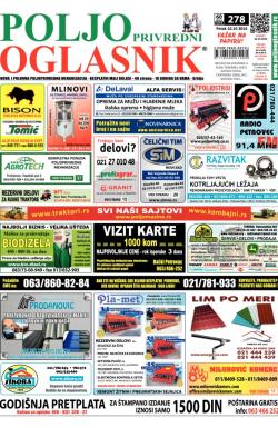 Poljoprivredni Oglasnik - broj 278, 8. okt 2014.