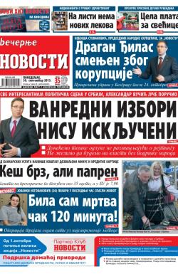 Večernje novosti - broj 1046, 30. sep 2013.