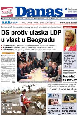 Danas - broj 5887, 11. nov 2013.
