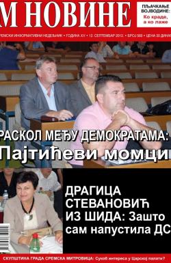 M Novine, Sr. Mitrovica - broj 560, 12. sep 2012.