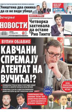 Večernje novosti - broj 4200, 22. jan 2022.
