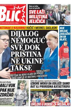 Blic - broj 8119, 25. sep 2019.