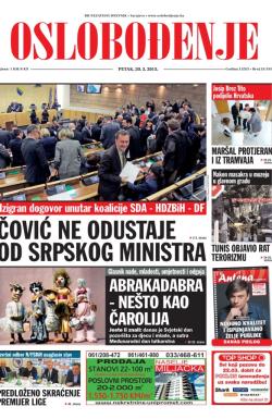 Oslobođenje - broj 24.535, 20. mar 2015.