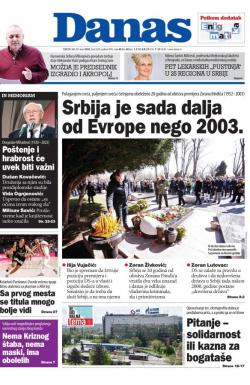 Danas - broj 9250, 13. mar 2023.