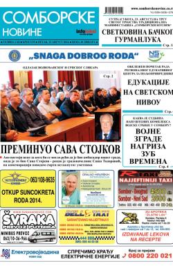 Somborske novine - broj 3139, 22. avg 2014.
