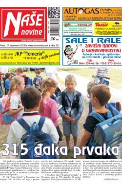 Naše novine, Temerin - broj 221, 20. sep 2013.