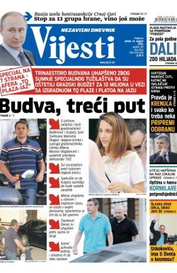 Vijesti - broj 6244, 14. avg 2015.