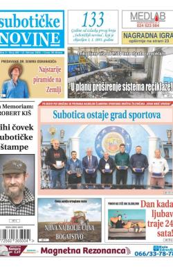 Nove Subotičke novine - broj 460, 13. jan 2026.