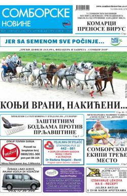 Somborske novine - broj 3342, 13. jul 2018.