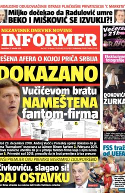 Informer - broj 757, 27. okt 2014.