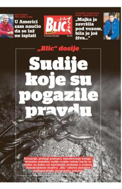 Blic - broj 7852, 23. dec 2018.