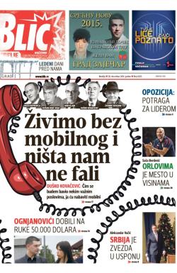 Blic - broj 6423, 28. dec 2014.